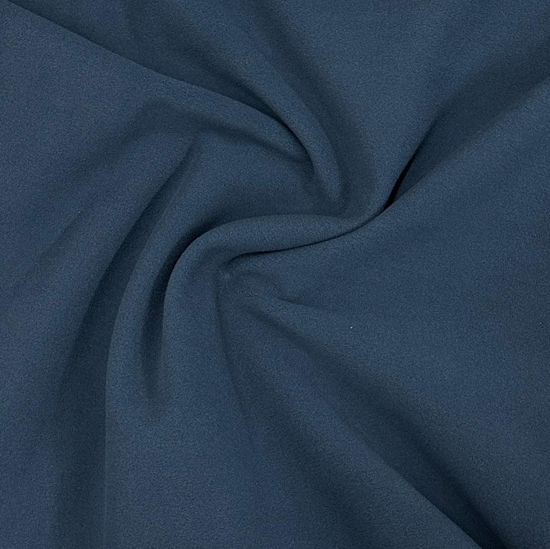 Delph Blue Polyester/Spandex Fleece Fabric - Nature's Fabrics