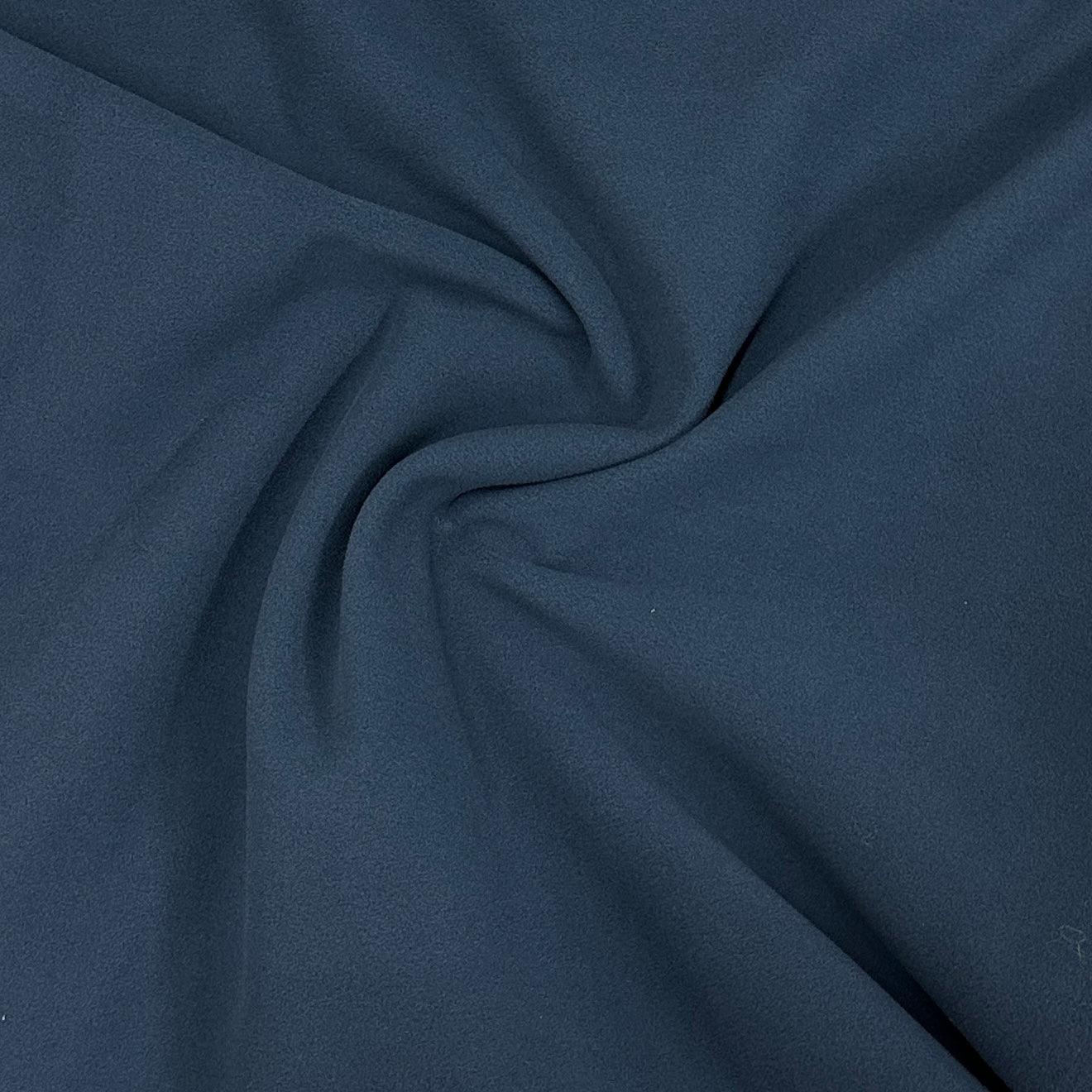 Delph Blue Polyester/Spandex Fleece Fabric - Nature's Fabrics