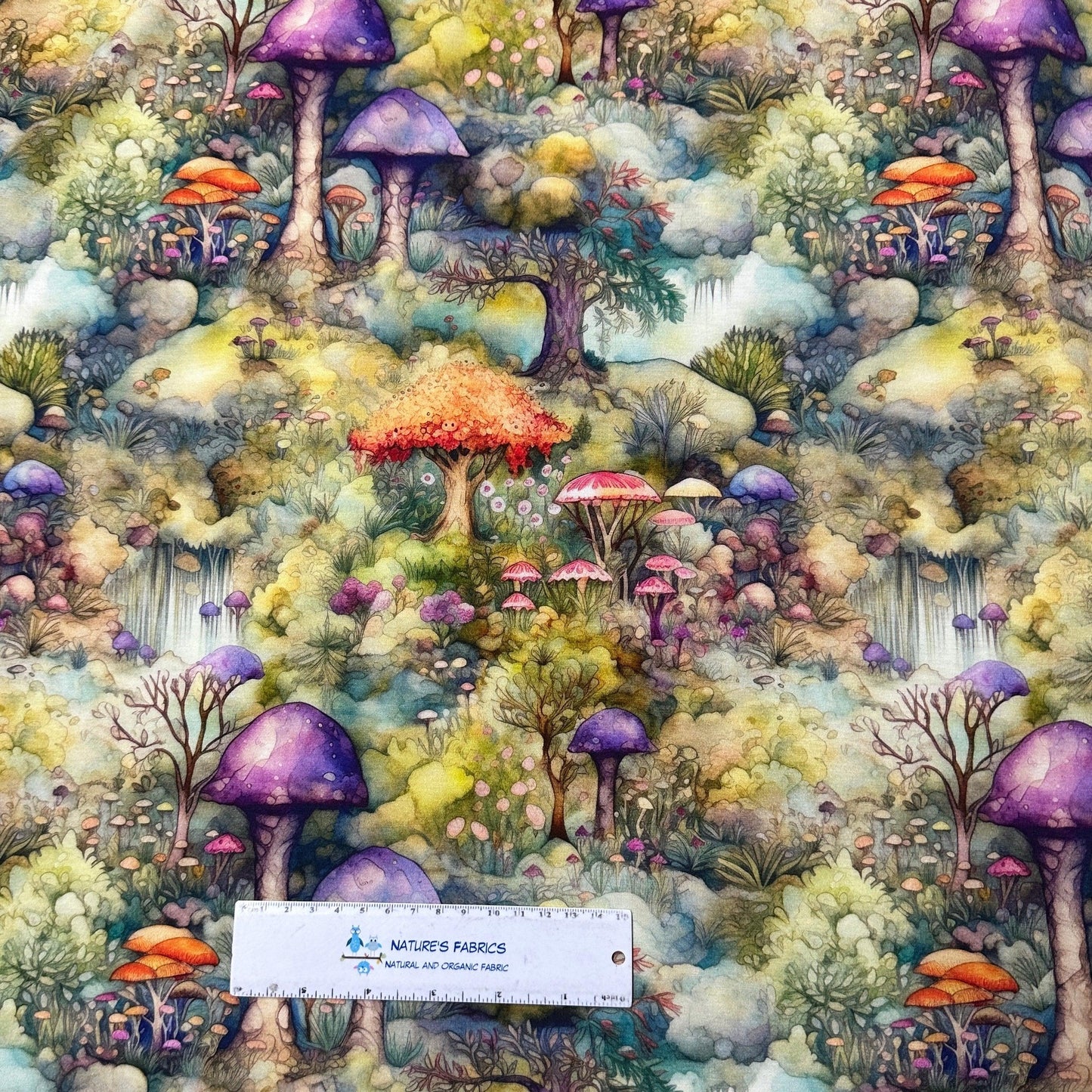 Enchanted Forest on Bamboo/Spandex Jersey Fabric - Nature's Fabrics