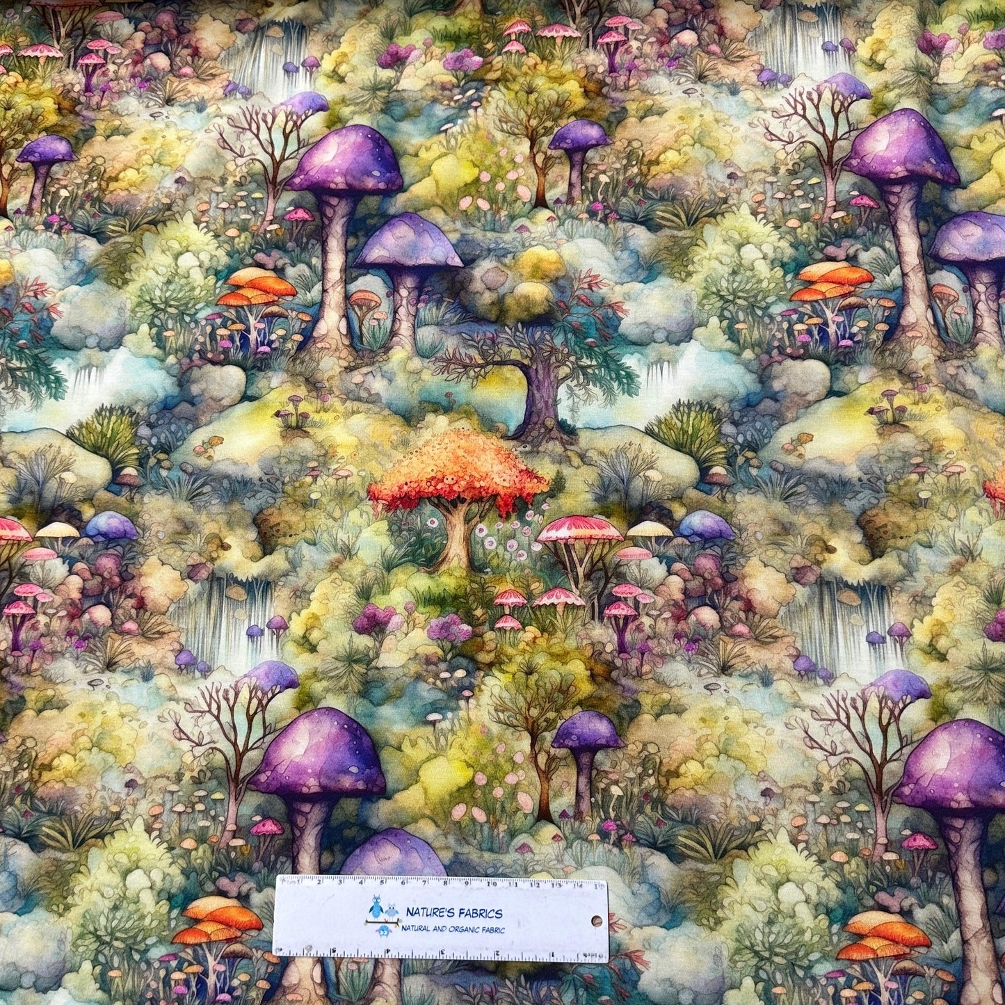 Enchanted Forest on Bamboo/Spandex Jersey Fabric - Nature's Fabrics