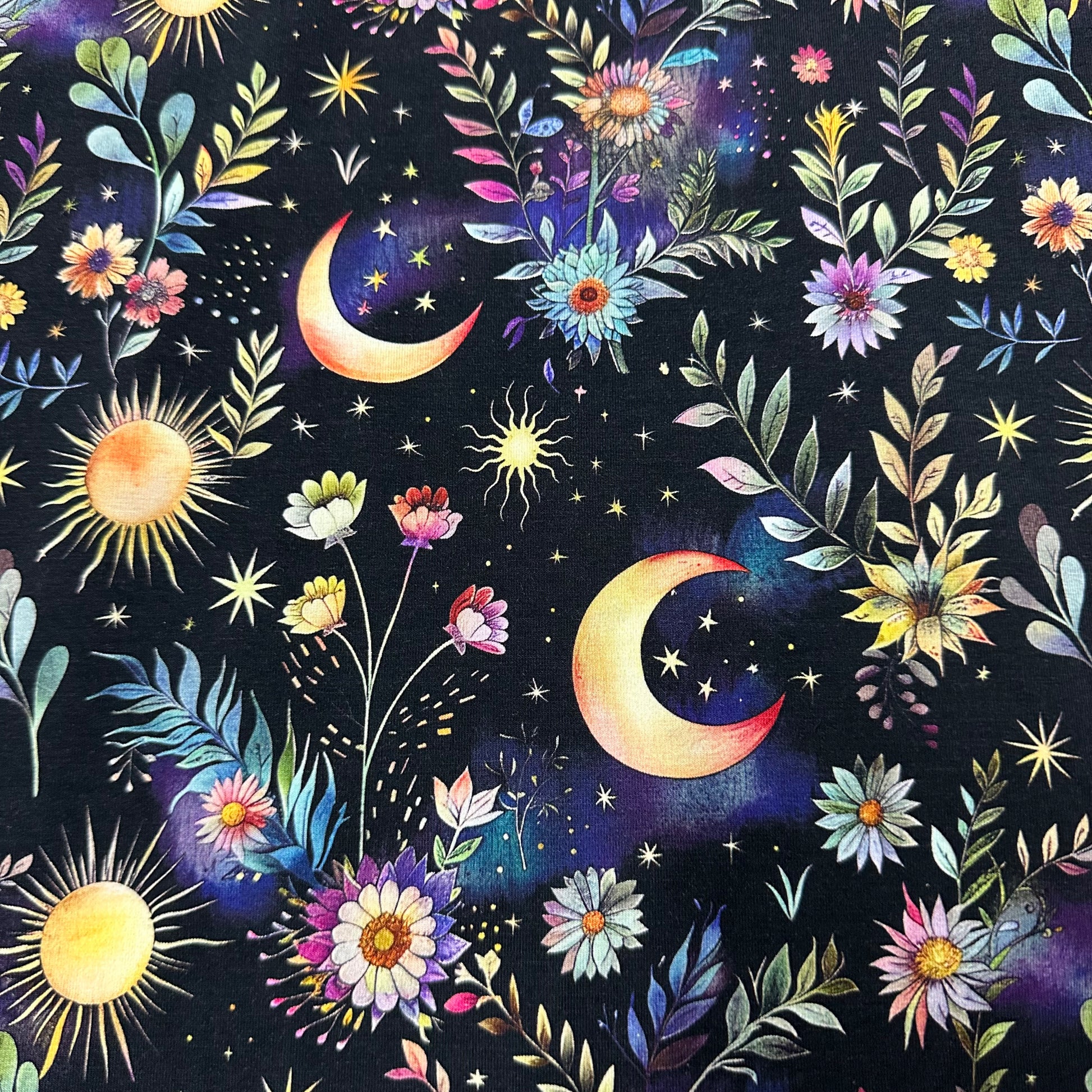 Evening Garden on Bamboo/Spandex Jersey Fabric - Nature's Fabrics