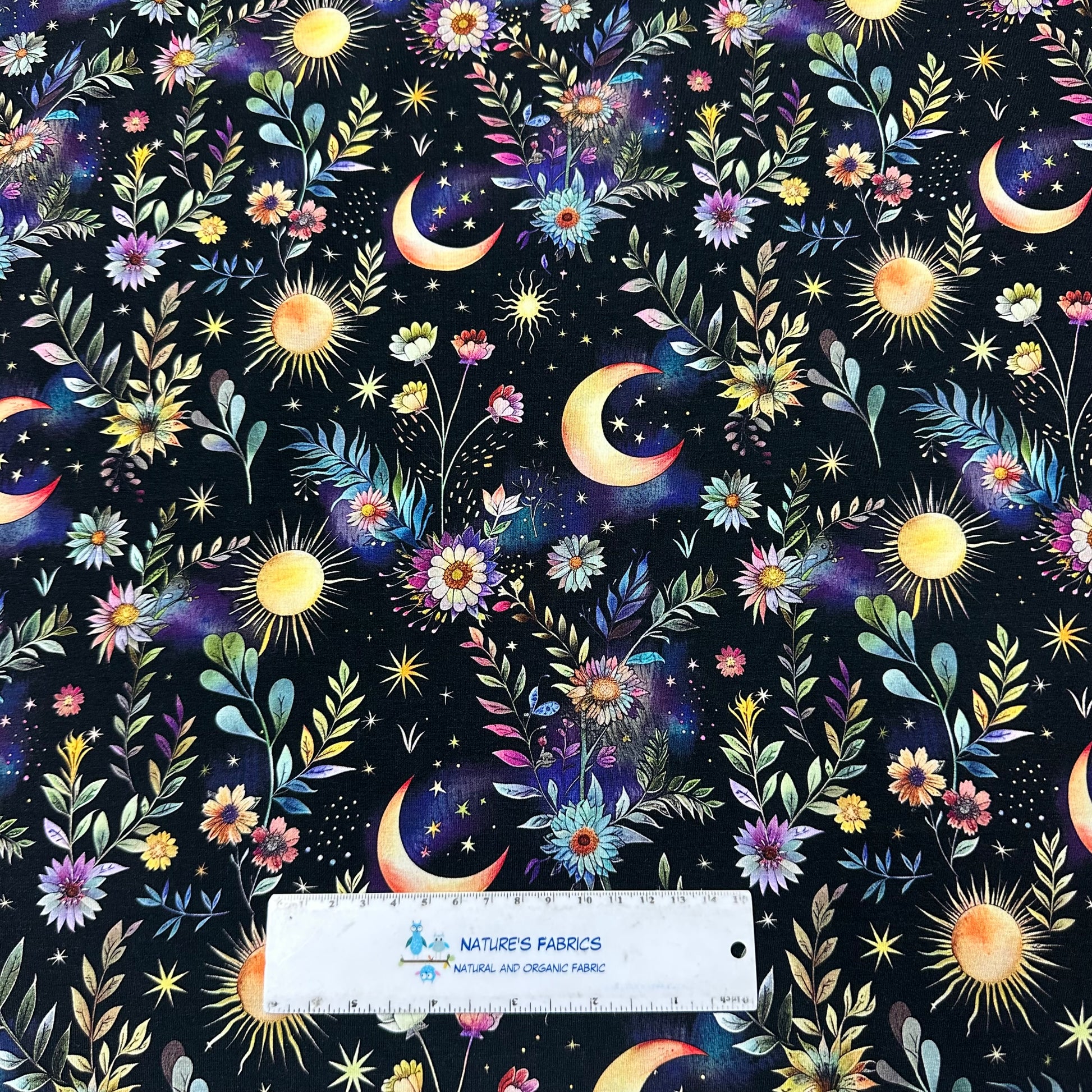 Evening Garden on Bamboo/Spandex Jersey Fabric - Nature's Fabrics