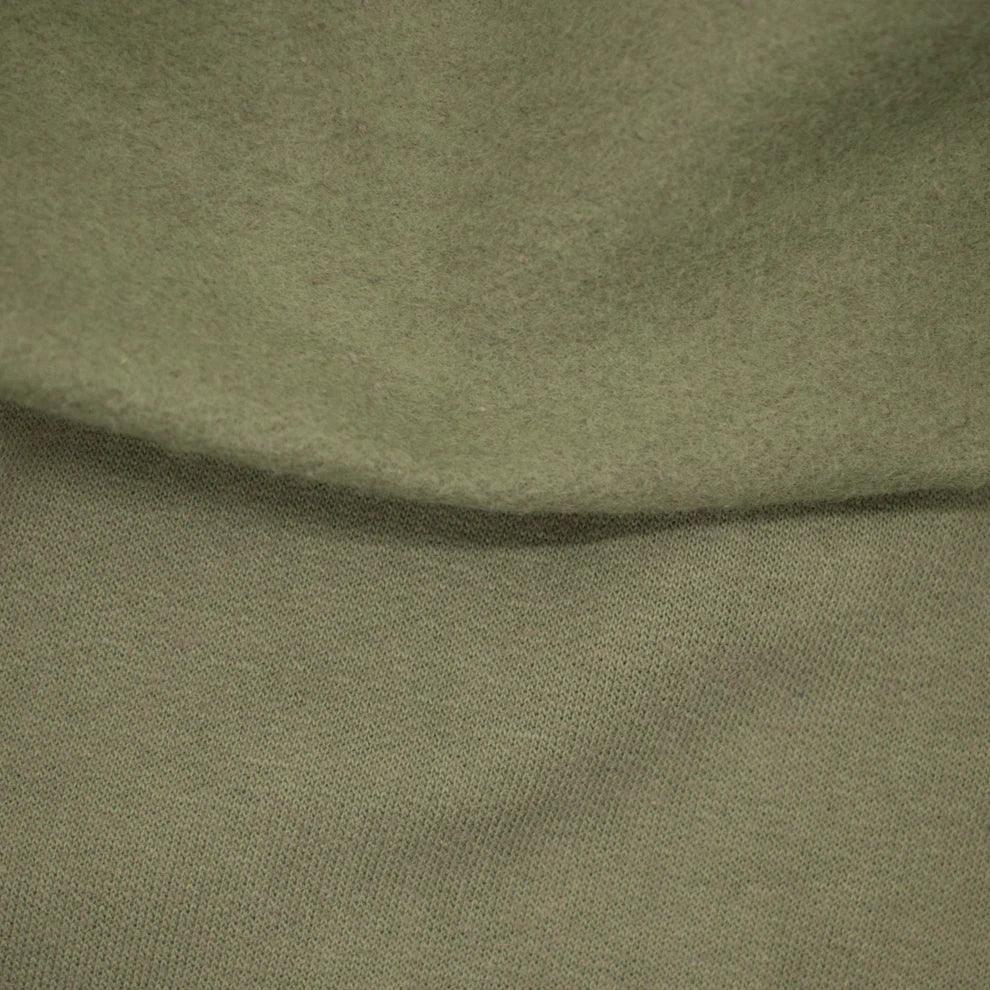 Fir Green Organic Cotton Fleece Fabric- 240 GSM - Grown in the USA - Nature's Fabrics