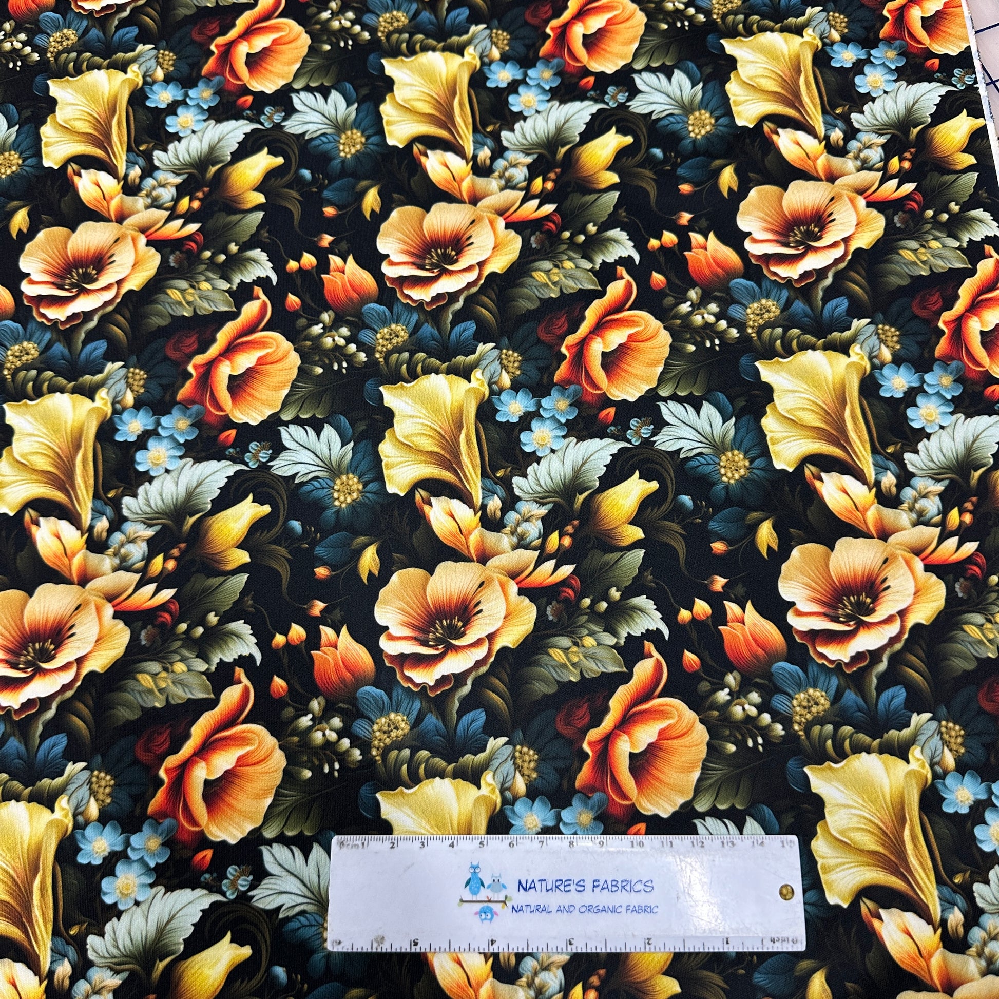 Floral Illustrations 1 mil PUL Fabric - Made in the USA - Nature's Fabrics