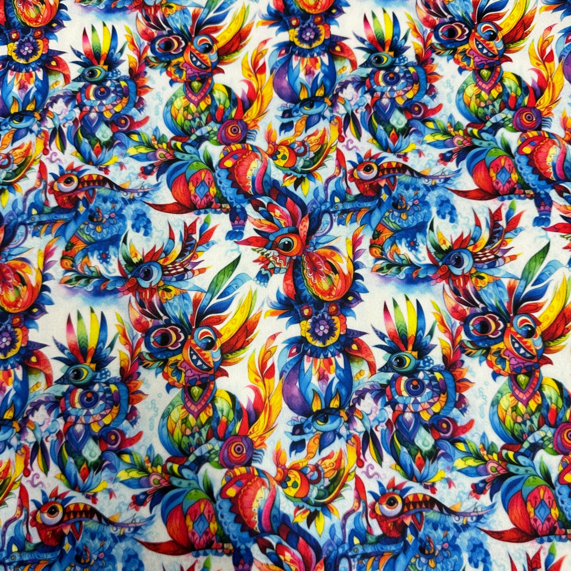 Folk Art Chickens 1 mil PUL Fabric - Made in the USA - Nature's Fabrics