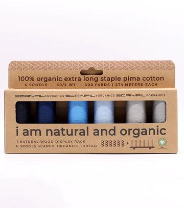 Frosty Winter Organic Cotton 30WT 6 Spool Set - Nature's Fabrics