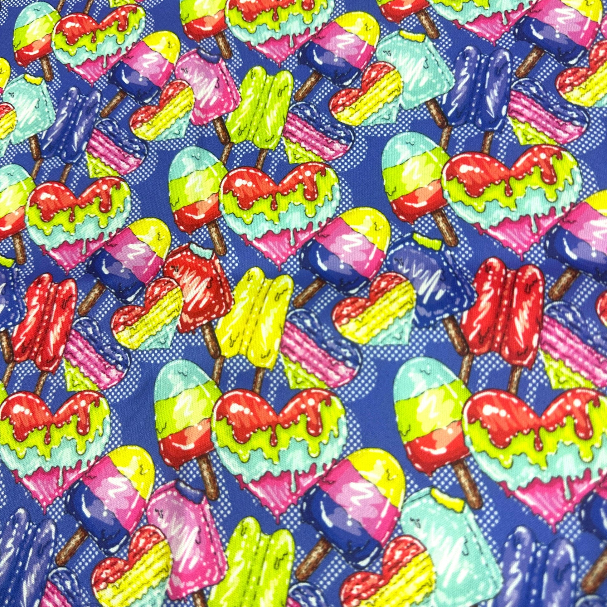 Frozen Treats on Blue 1 mil PUL Fabric - Made in the USA - Nature's Fabrics