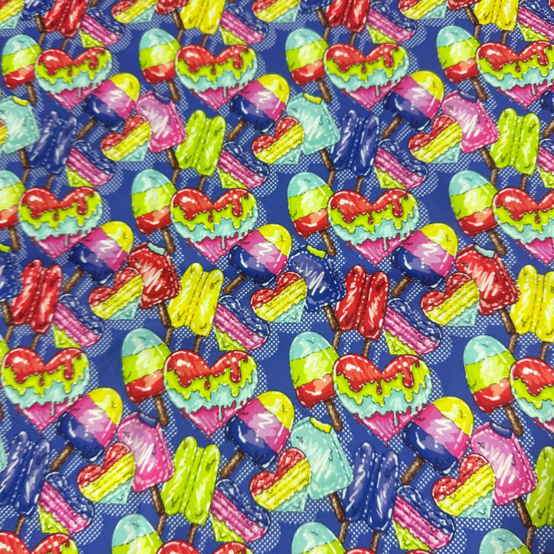 Frozen Treats on Blue 1 mil PUL Fabric - Made in the USA - Nature's Fabrics