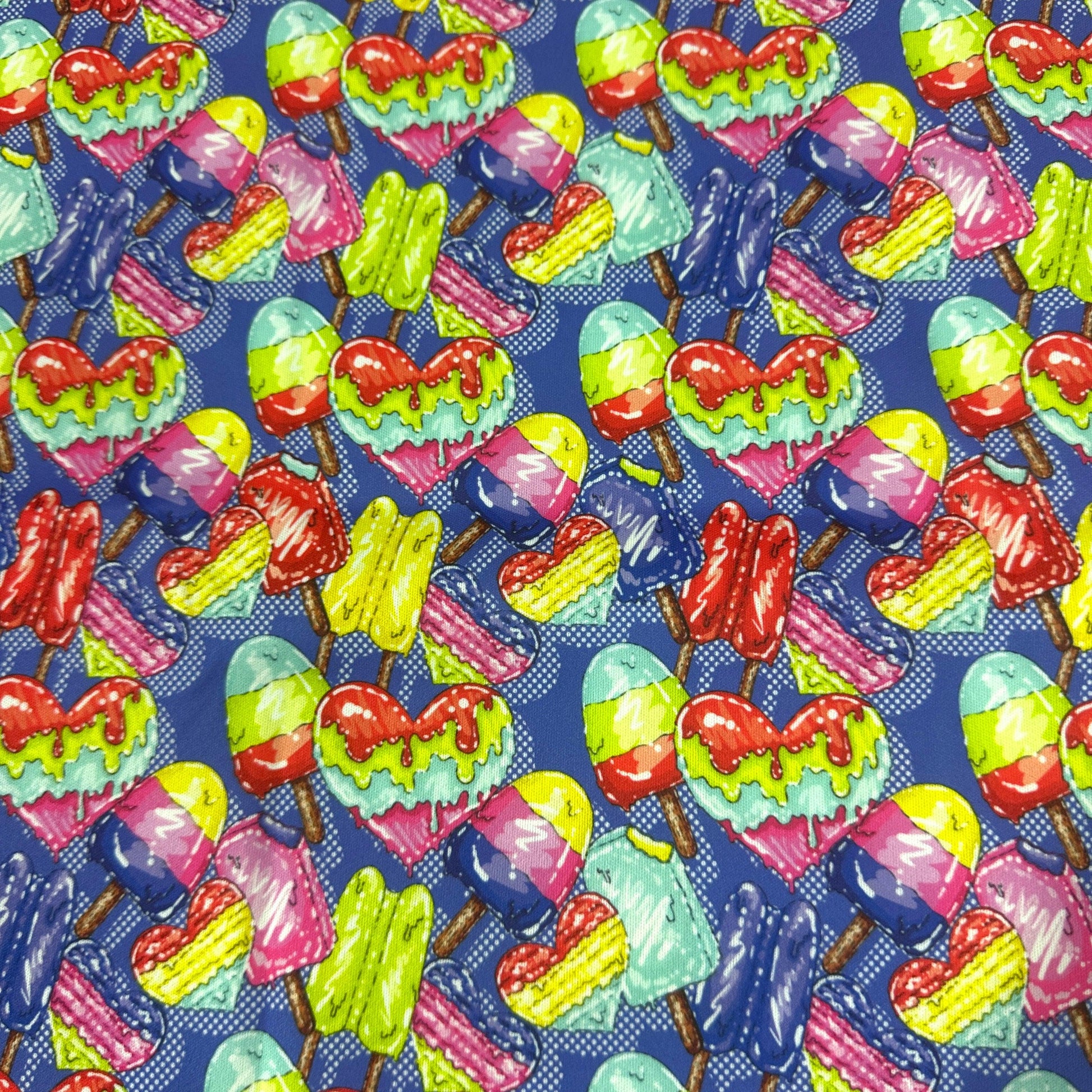 Frozen Treats on Blue 1 mil PUL Fabric - Made in the USA - Nature's Fabrics