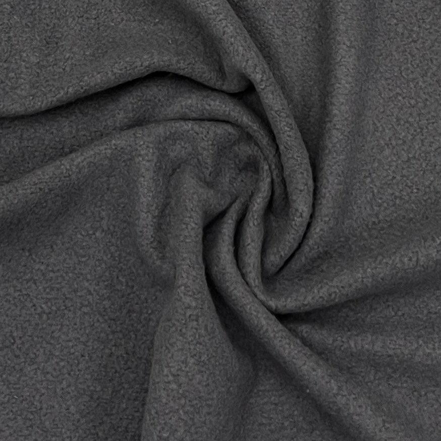 Graphite Organic Cotton Fleece Fabric - 300 GSM - Grown in the USA - Nature's Fabrics