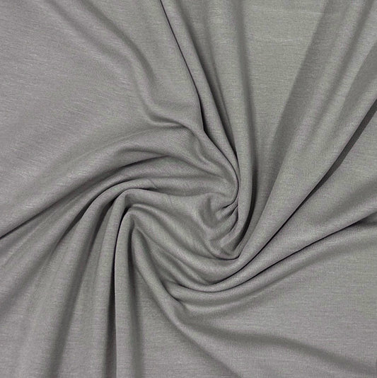 Gray Flint Bamboo Stretch French Terry Fabric Seconds - Nature's Fabrics