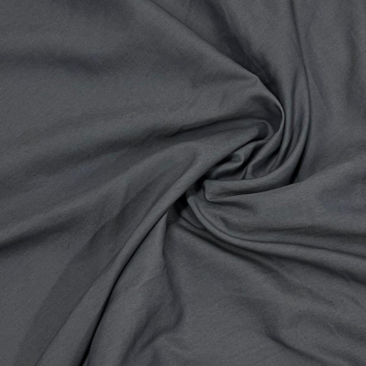 Gray Organic Cotton/Polyester Woven Shirting Fabric - Nature's Fabrics