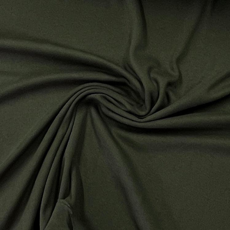 Green Cotton Rib Knit Fabric - Nature's Fabrics