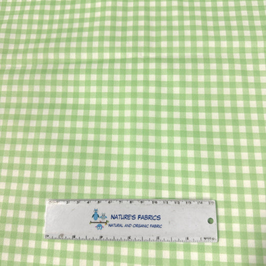 Green Gingham 1 mil PUL Fabric - Made in the USA - Nature's Fabrics