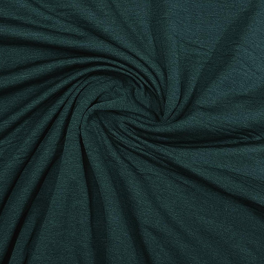 Green Heather Polyester/Spandex Fleece Fabric - Nature's Fabrics