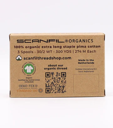Earthy Browns Organic Cotton 30WT 3 Spool Set