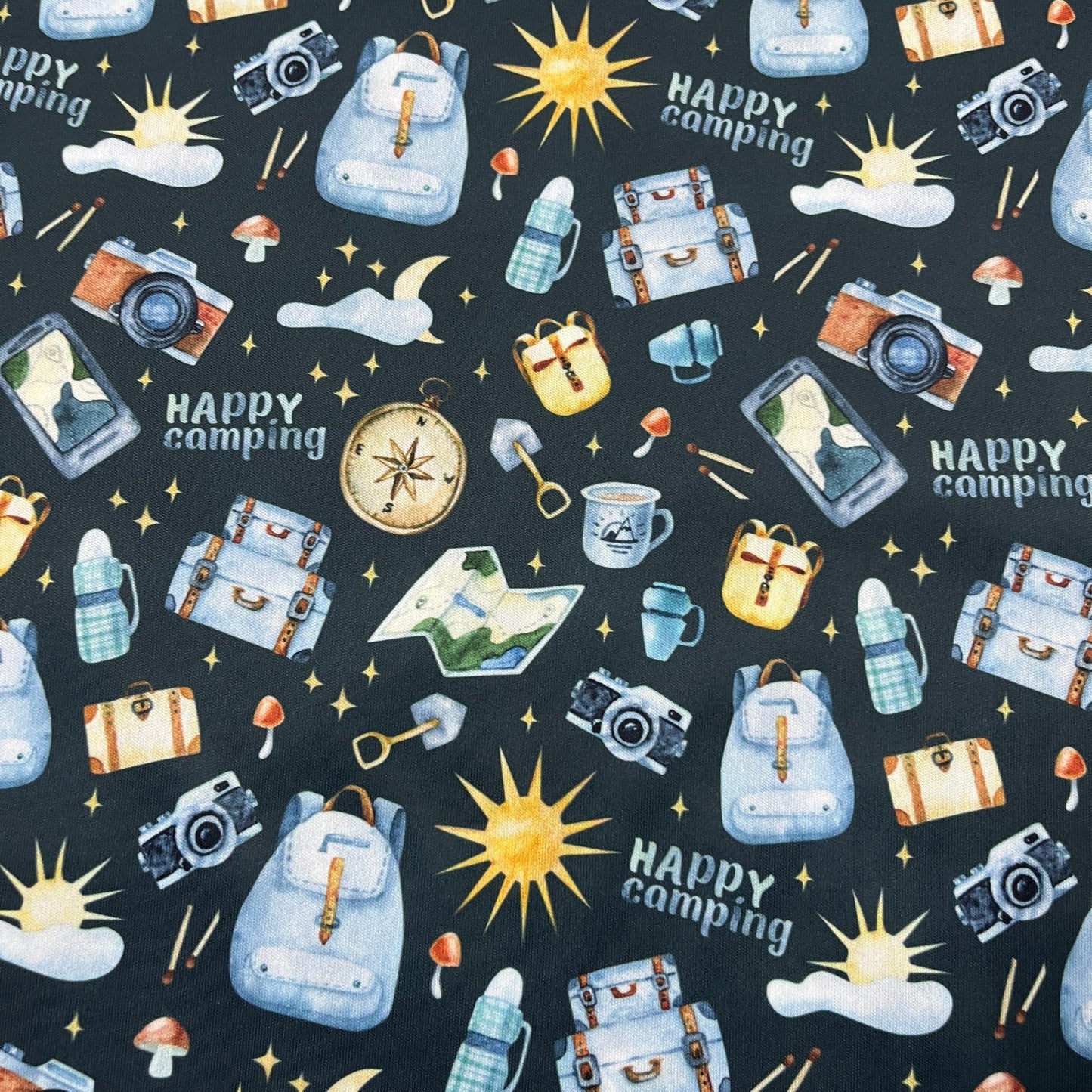 Happy Camping 1 mil PUL Fabric - Made in the USA - Nature's Fabrics