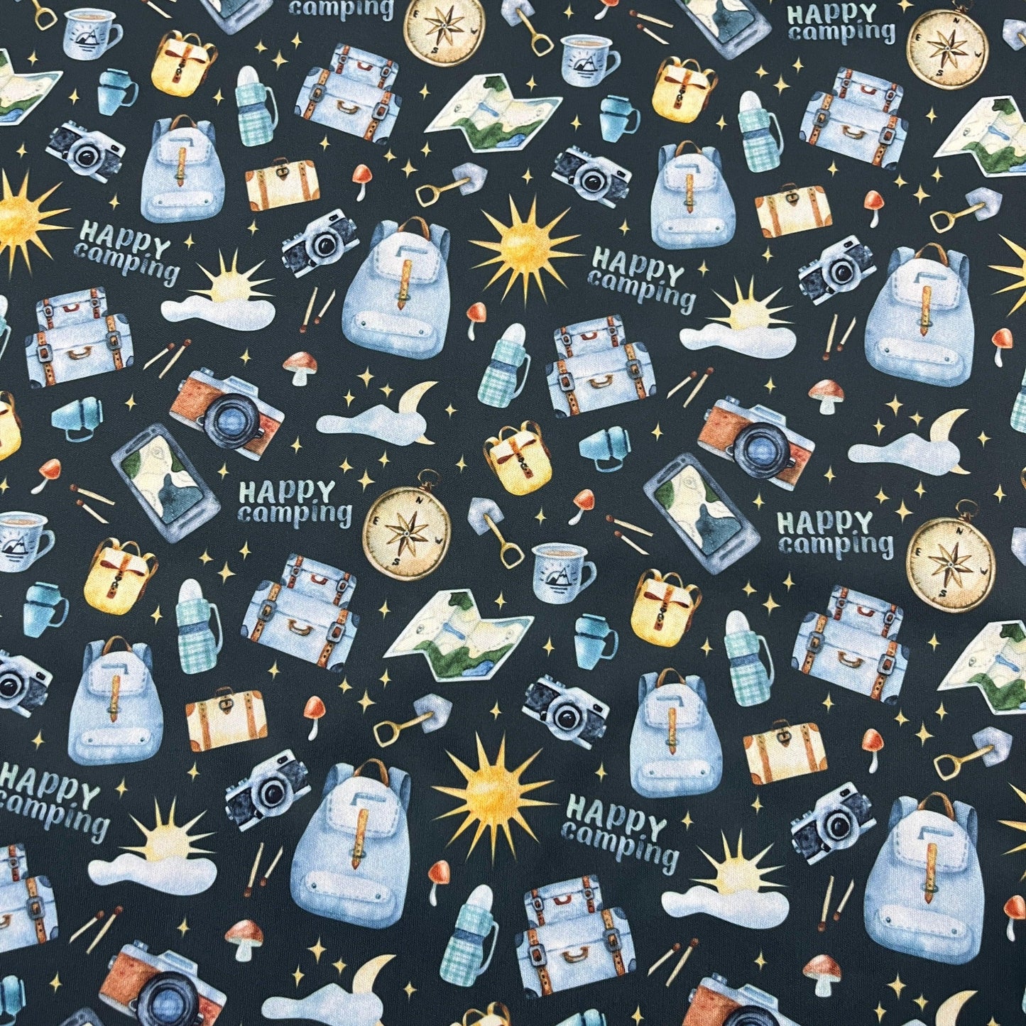 Happy Camping 1 mil PUL Fabric - Made in the USA - Nature's Fabrics