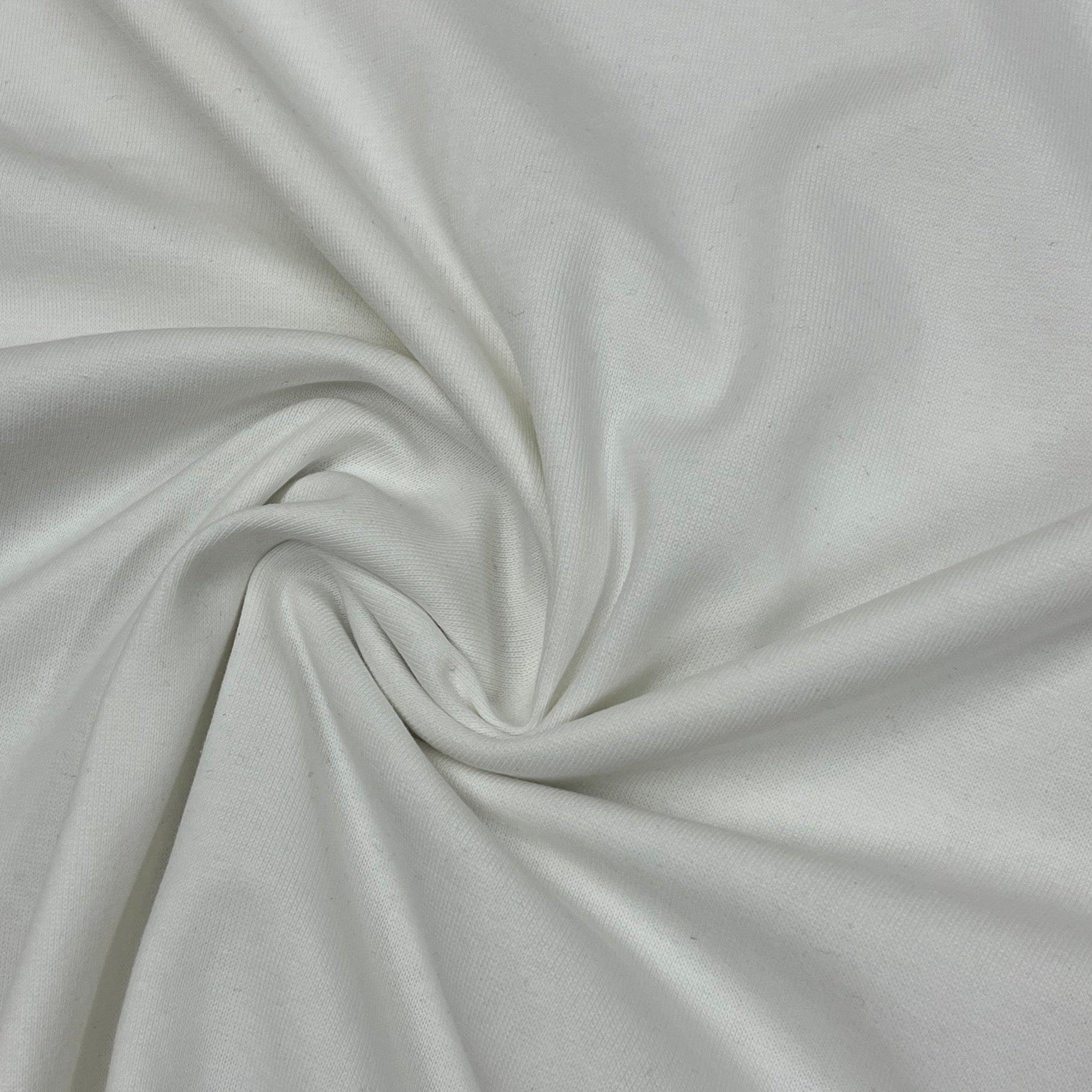 Heavy Off-White Organic Cotton Rib Knit Fabric - Grown in the USA - 54" wide - Nature's Fabrics