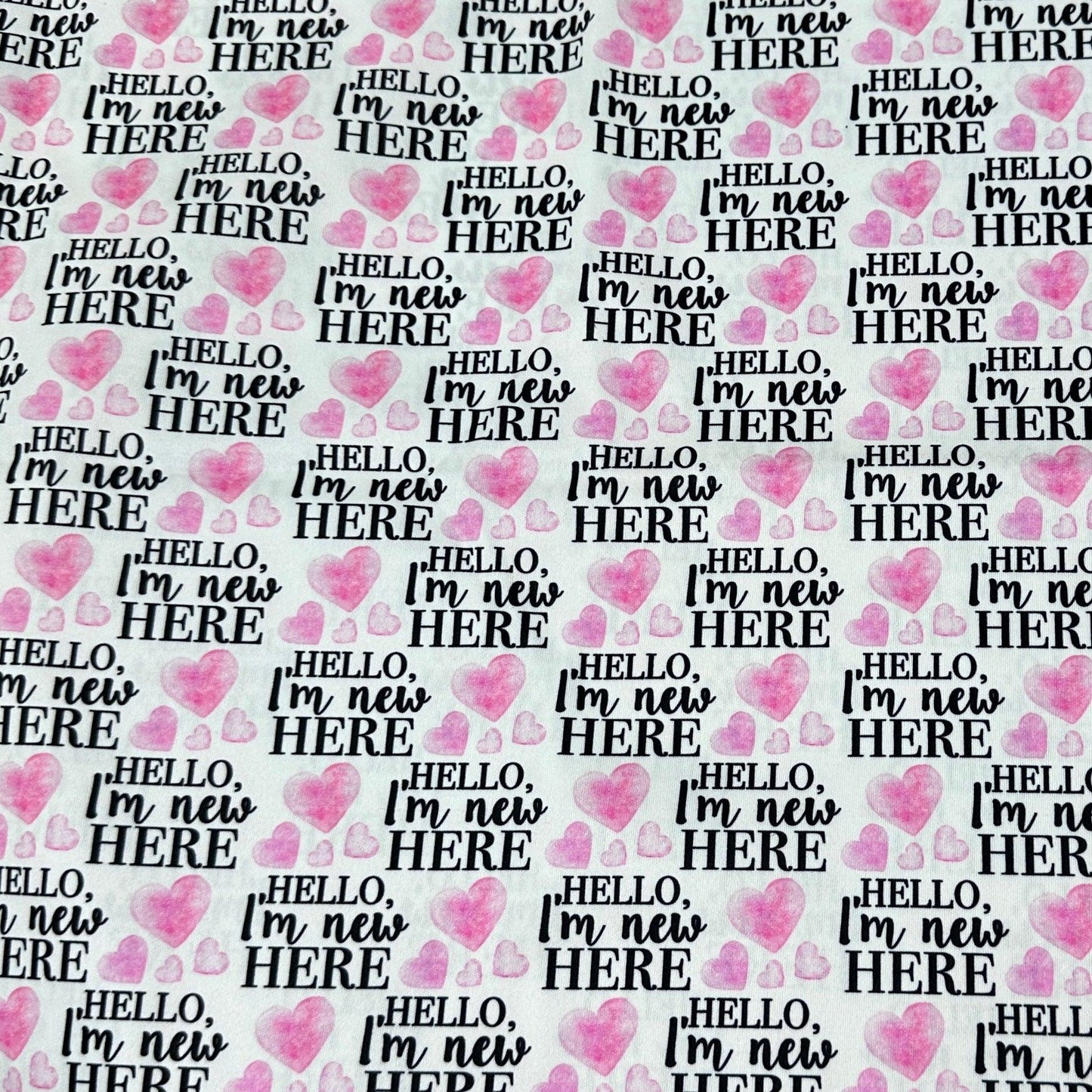 Hello- I'm New HERE 1 mil PUL Fabric - Made in the USA - Nature's Fabrics