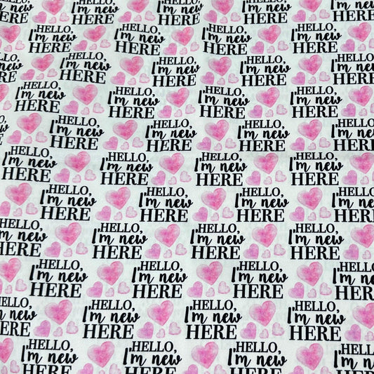 Hello- I'm New HERE 1 mil PUL Fabric - Made in the USA - Nature's Fabrics