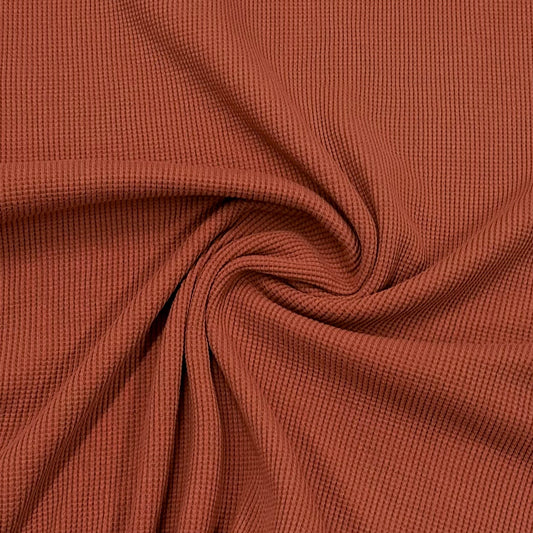 Hot Sauce Organic Cotton Waffle Thermal Fabric - Grown in the USA - Nature's Fabrics