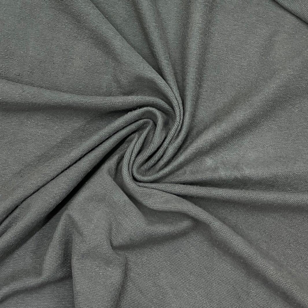Hurricane Green Medium Weight Organic Cotton French Terry Fabric - Grown in the USA - Nature's Fabrics