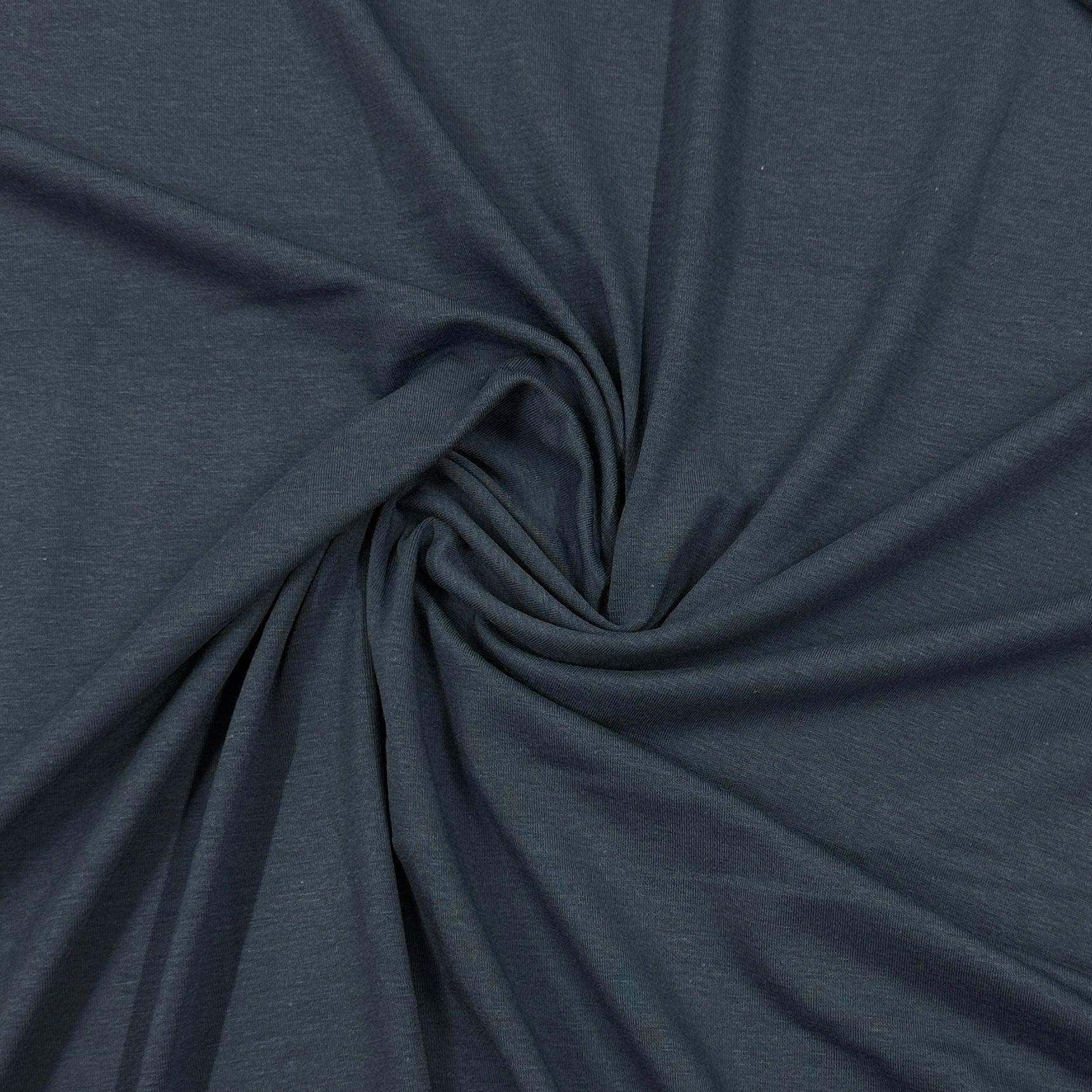 Indigo Bamboo/Spandex Jersey Fabric - 265 GSM - Knit in the USA - Nature's Fabrics