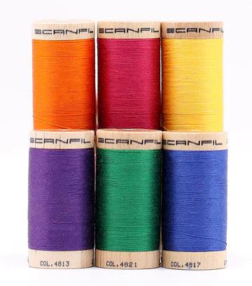 Jewel Tones Organic Cotton 30WT 6 Spool Set - Nature's Fabrics