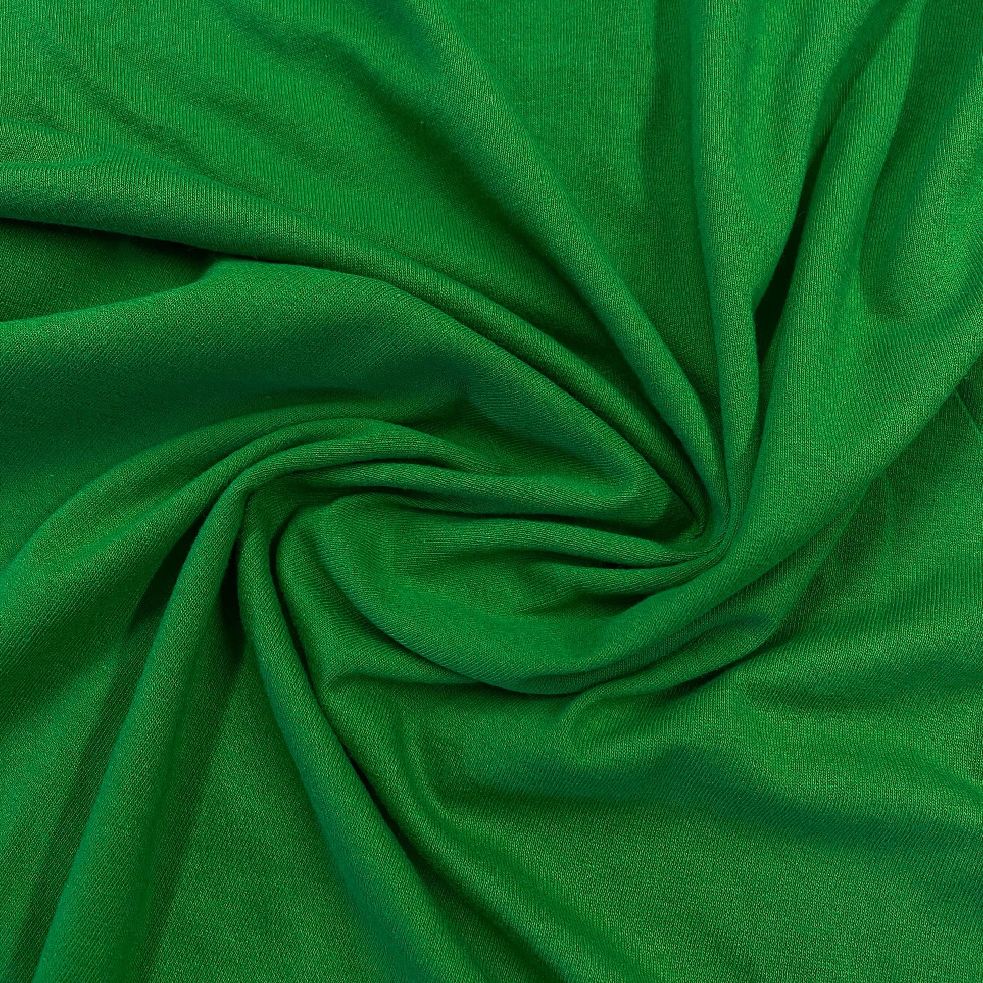 Kelly Green Cotton Interlock Fabric - Nature's Fabrics