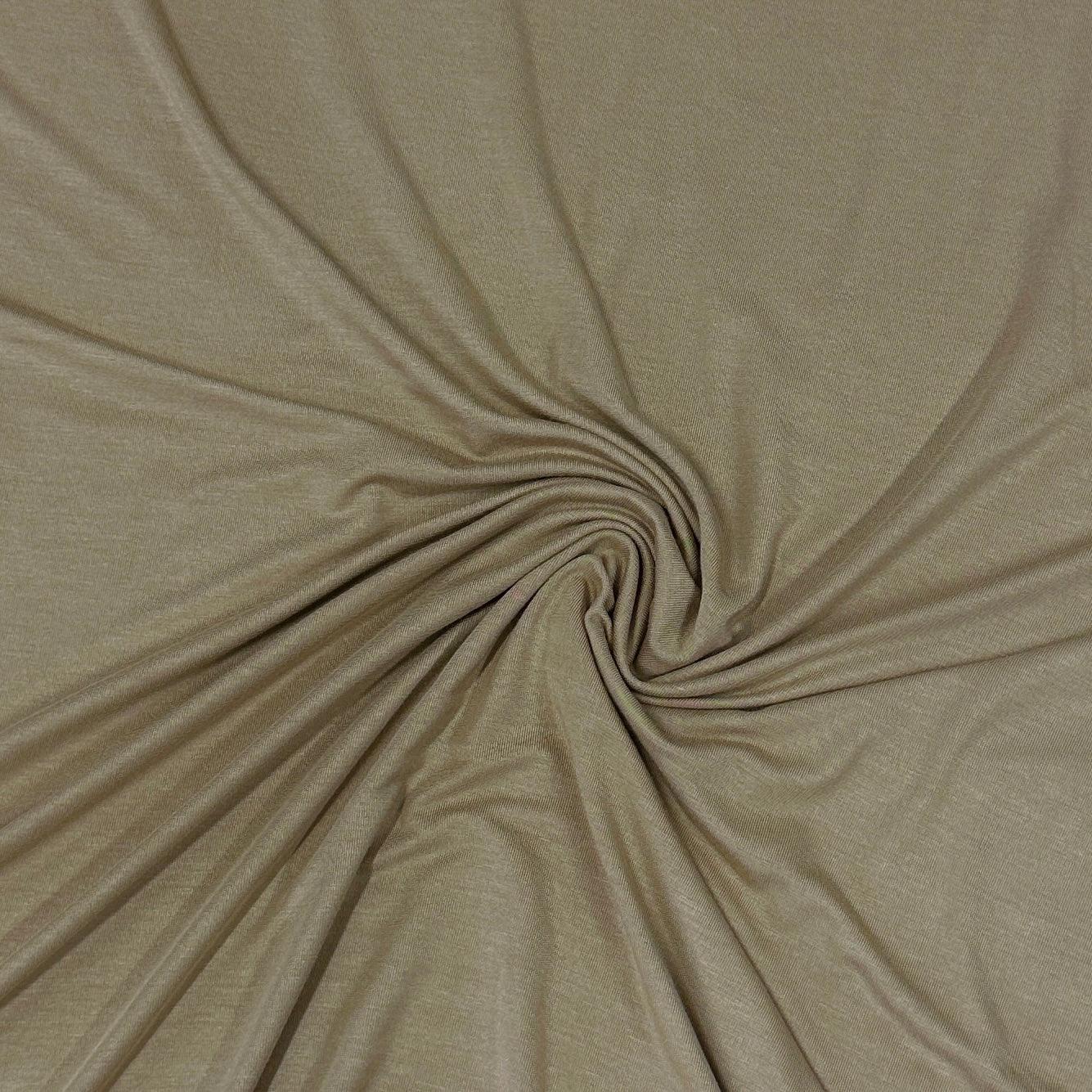 Khaki Bamboo/Spandex Jersey Fabric - 200 GSM - Nature's Fabrics