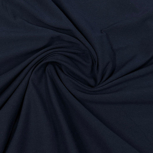 Light Navy Cotton/Spandex Jersey Fabric - 200 GSM - Nature's Fabrics
