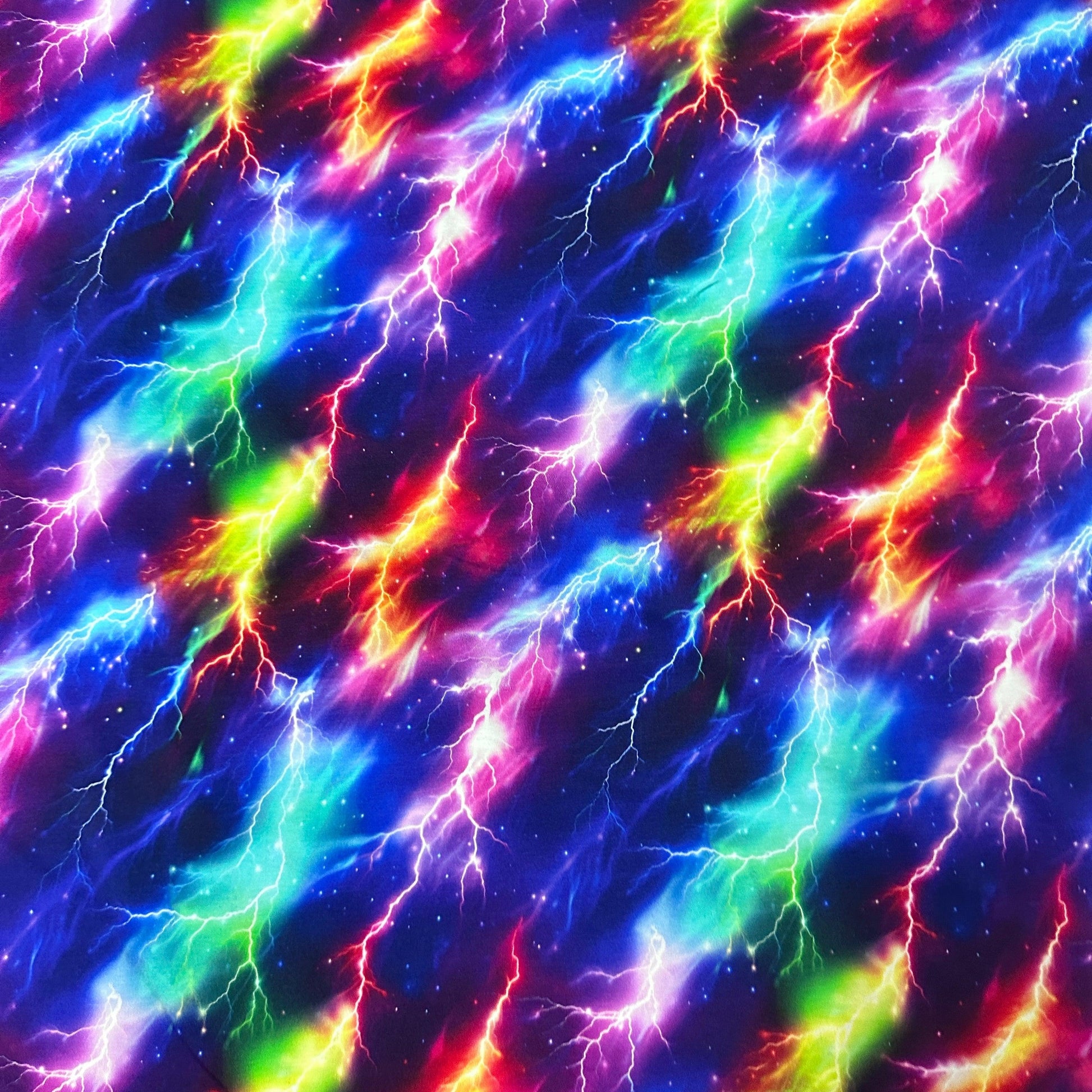 Lightning Storm on Bamboo Stretch French Terry Fabric - Nature's Fabrics