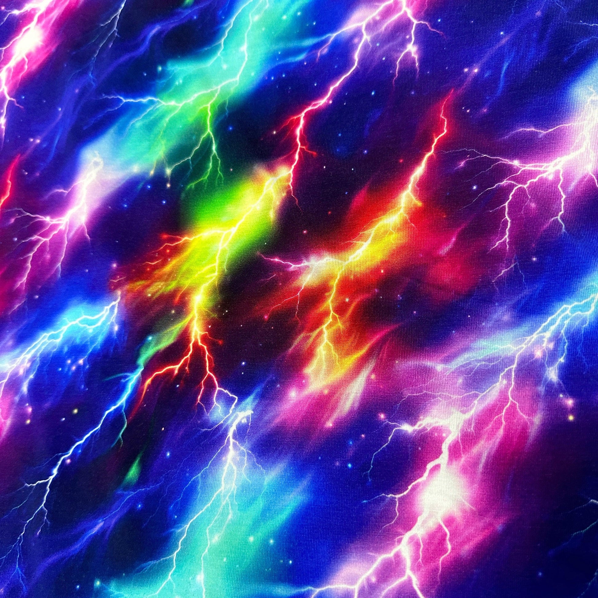 Lightning Storm on Bamboo/Spandex Jersey Fabric - Nature's Fabrics