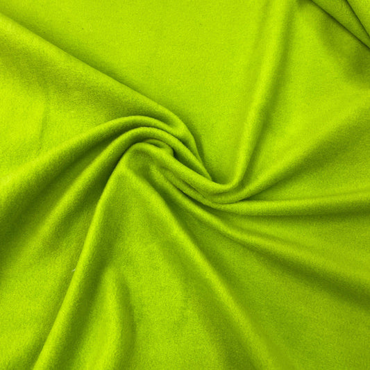 Lime Polyester/Spandex Fleece Fabric - Nature's Fabrics
