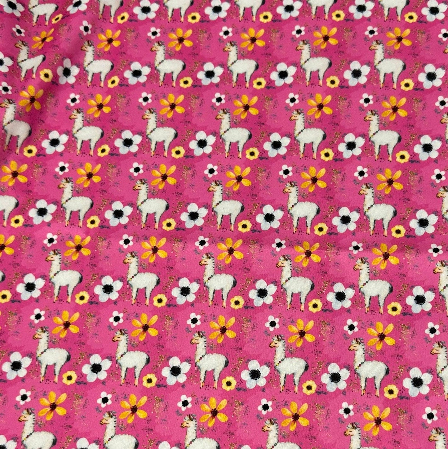 Llamas on Pink 1 mil PUL Fabric - Made in the USA - Nature's Fabrics