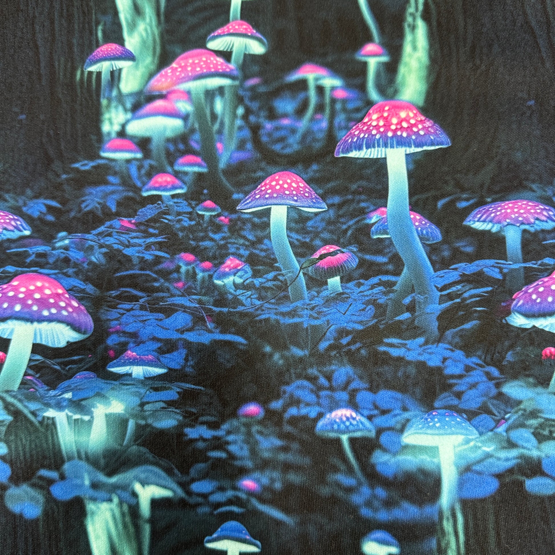 Luminescent Mushrooms 1 mil PUL Fabric - Made in the USA - Nature's Fabrics