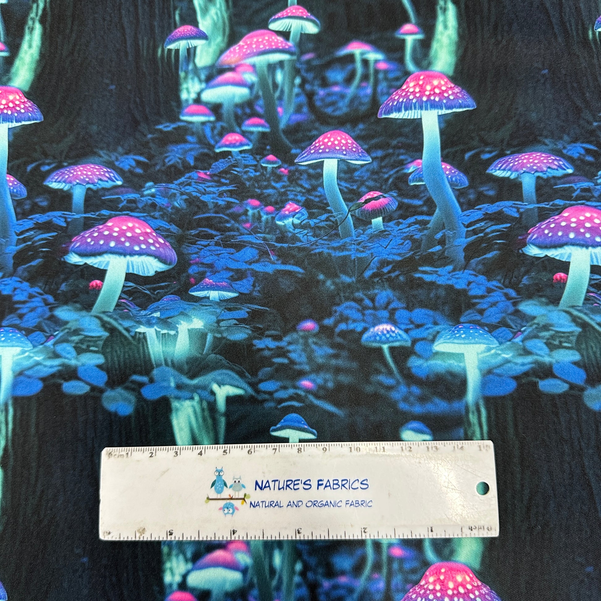 Luminescent Mushrooms 1 mil PUL Fabric - Made in the USA - Nature's Fabrics