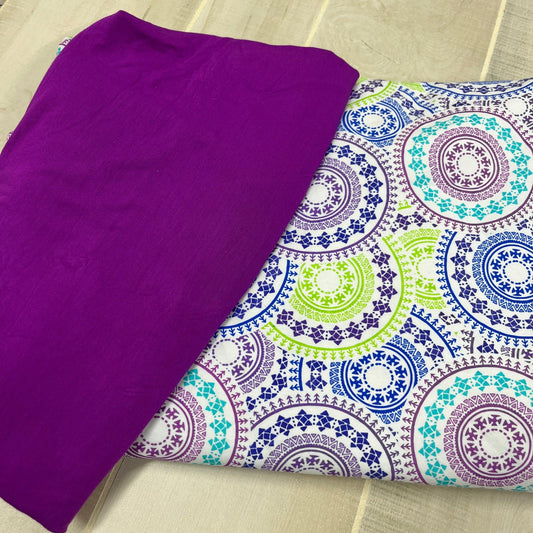 Mandala Cotton/Spandex Jersey Fabric Bundle #482 - Nature's Fabrics