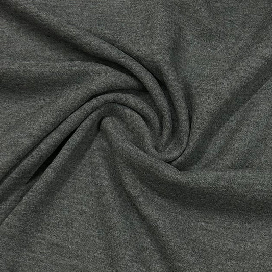 Medium Gray Heather Boiled Wool Fabric - Nature's Fabrics