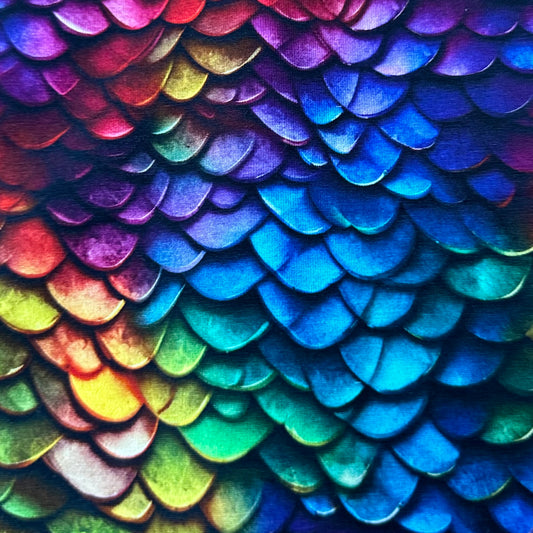 Metallic Scales on Bamboo/Spandex Jersey Fabric - Nature's Fabrics