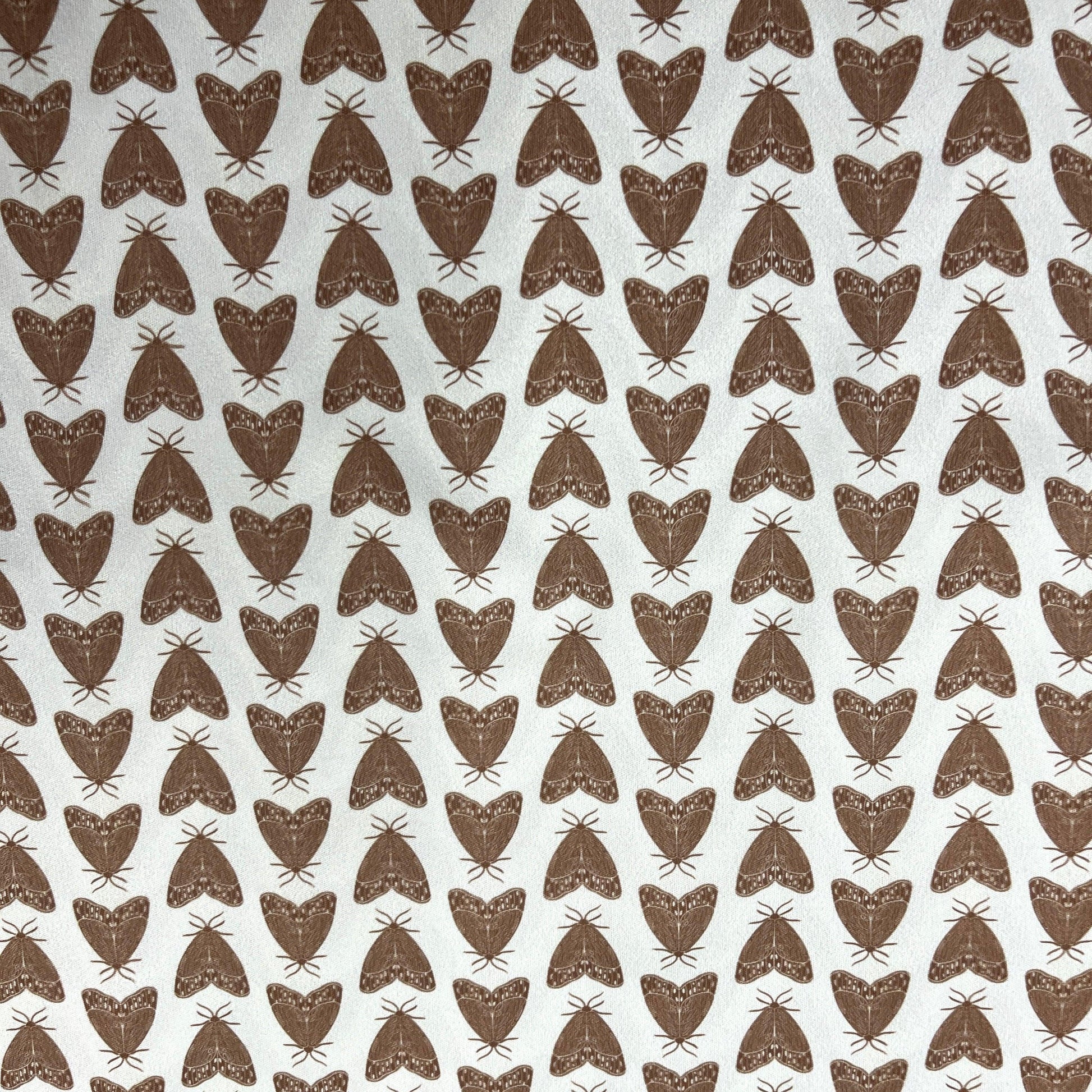 Moths on Tan 1 mil PUL Fabric- Made in the USA - Nature's Fabrics