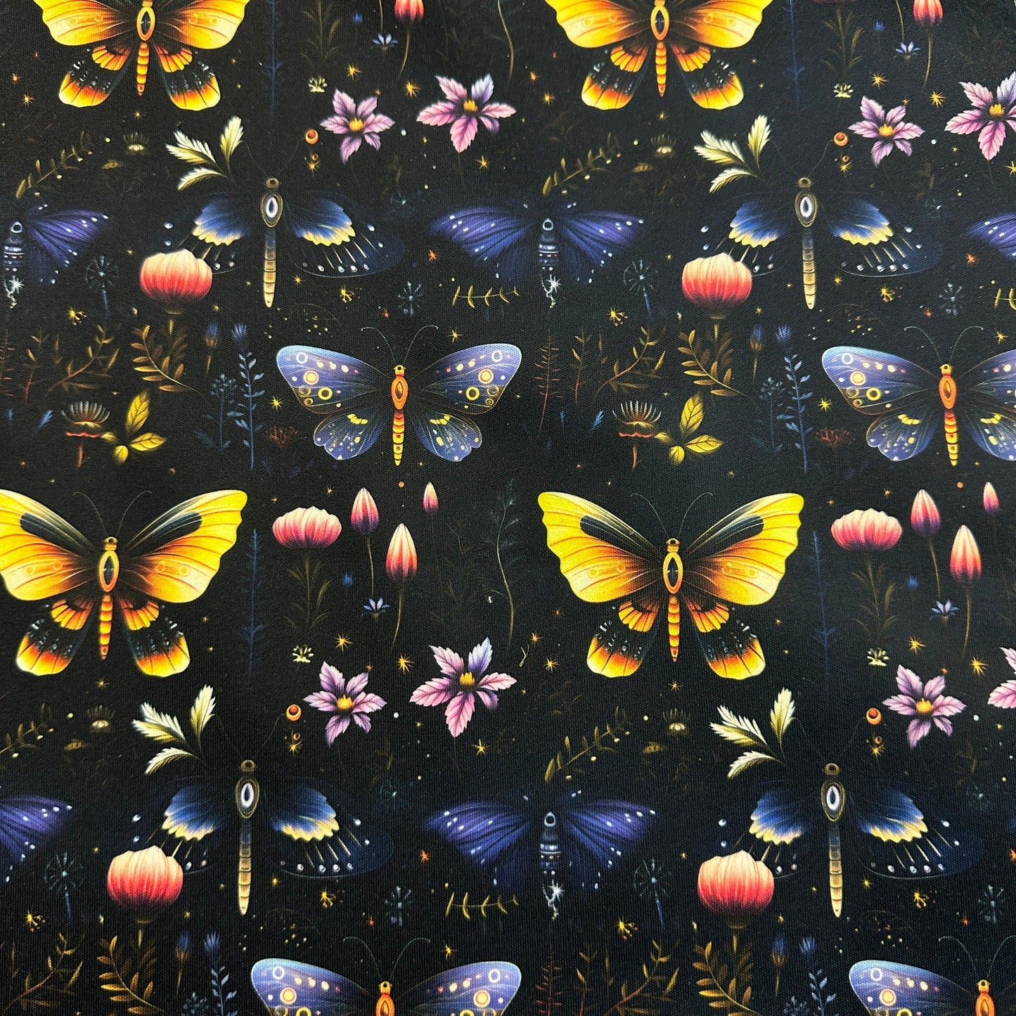 Mystical Moths 1 mil PUL Fabric - Made in the USA - Nature's Fabrics