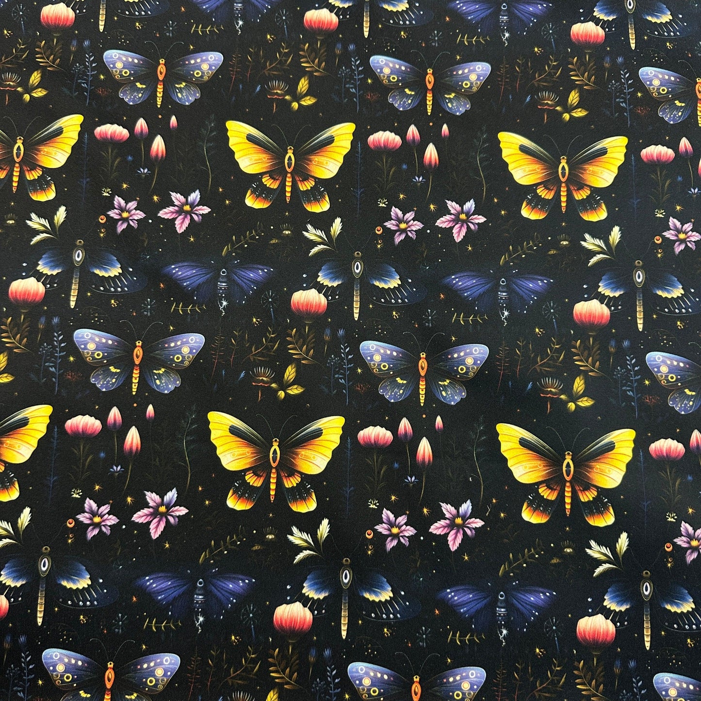 Mystical Moths 1 mil PUL Fabric - Made in the USA - Nature's Fabrics