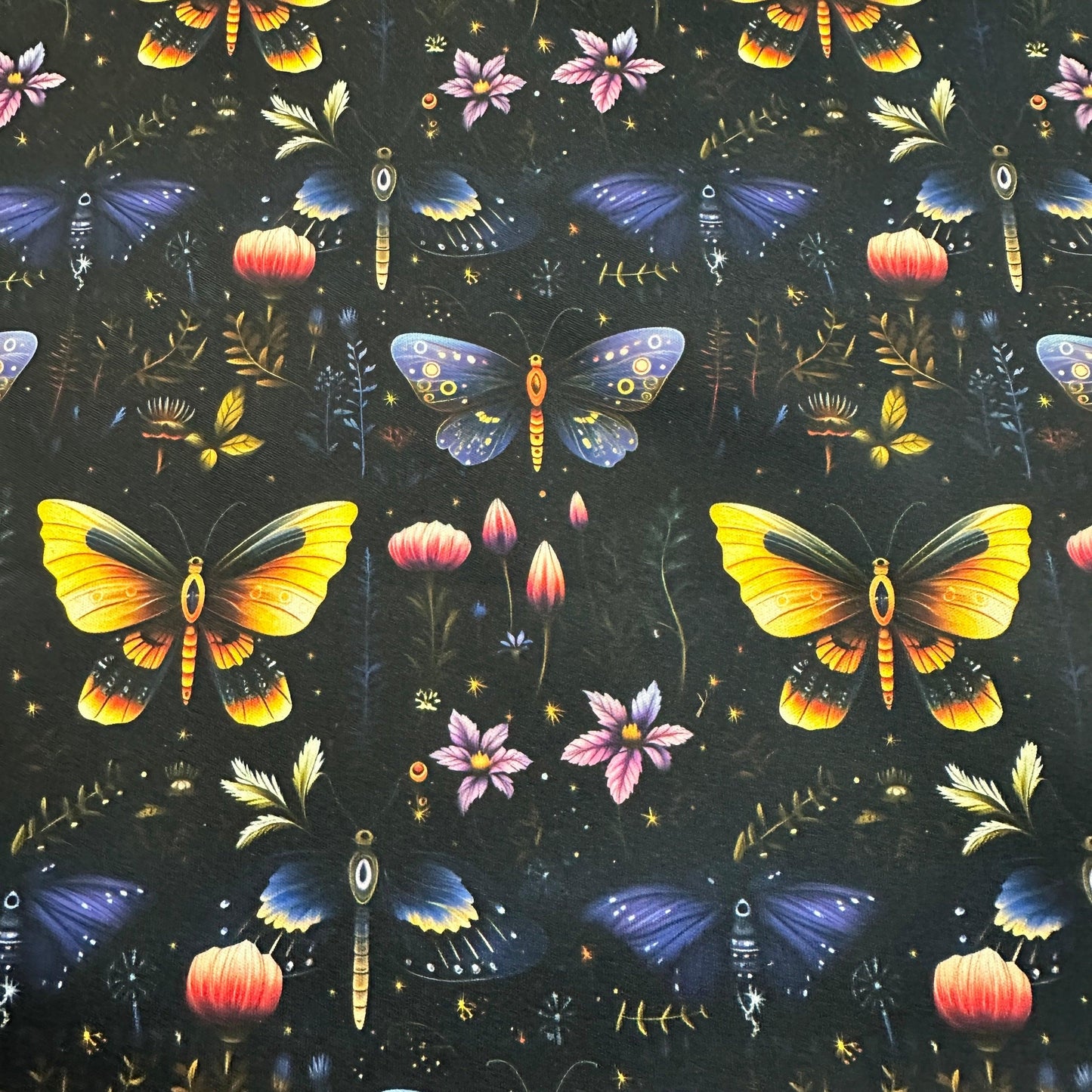 Mystical Moths 1 mil PUL Fabric - Made in the USA - Nature's Fabrics