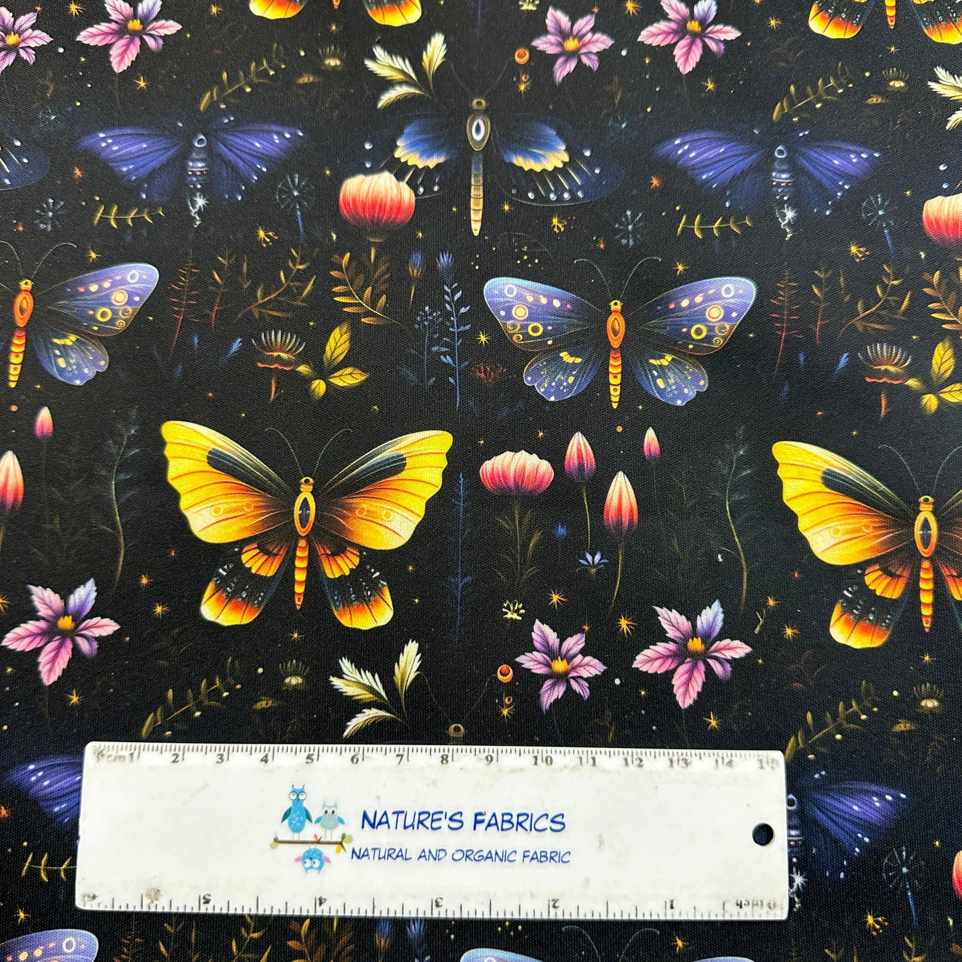 Mystical Moths 1 mil PUL Fabric - Made in the USA - Nature's Fabrics