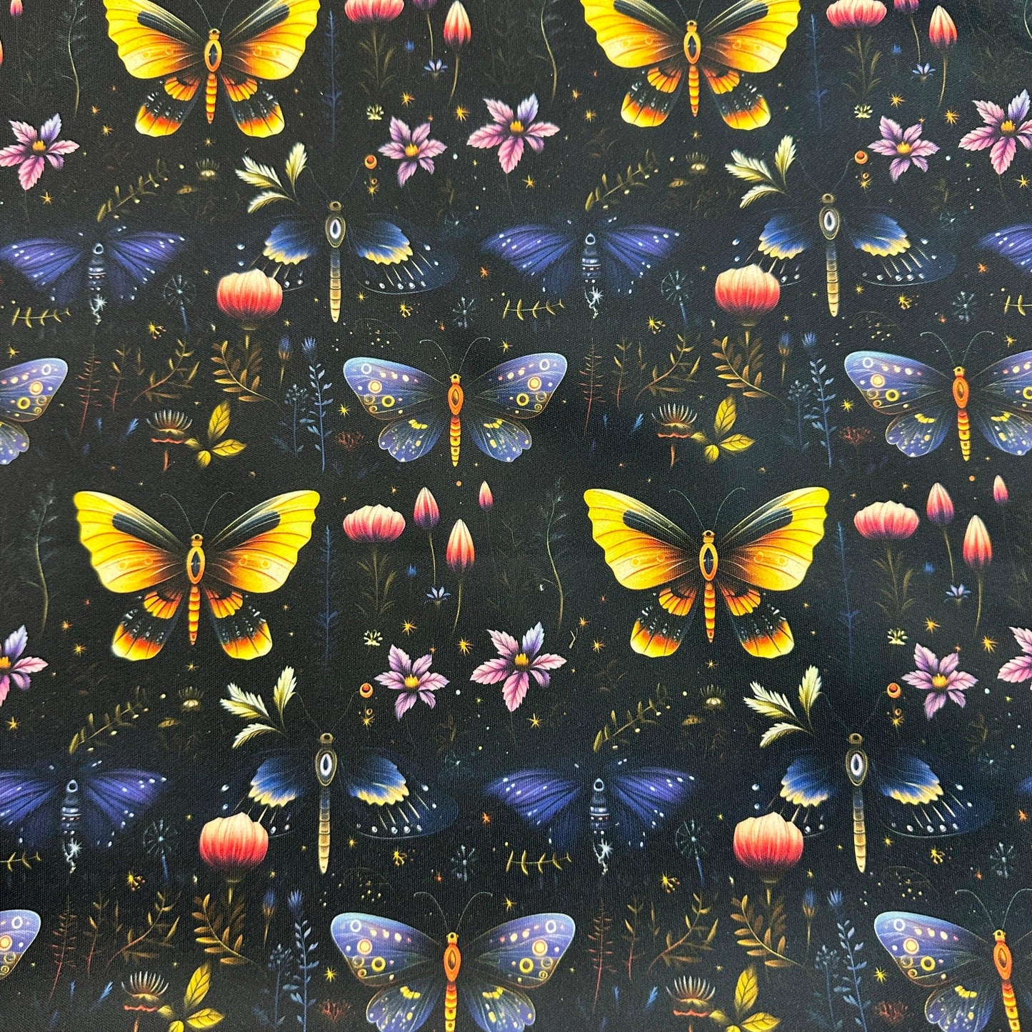 Mystical Moths 1 mil PUL Fabric - Made in the USA - Nature's Fabrics