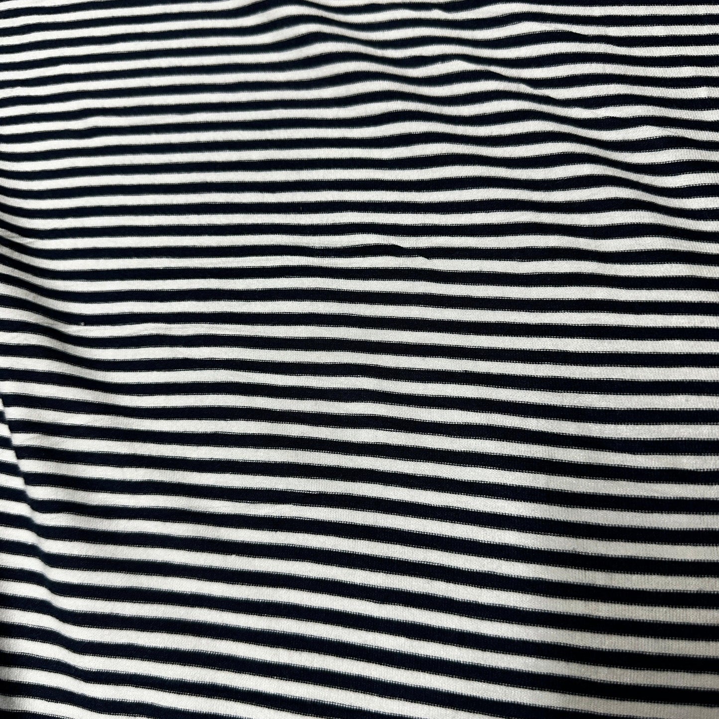 Navy and White 4mm Stripes on Bamboo/Spandex Jersey Fabric - Nature's Fabrics