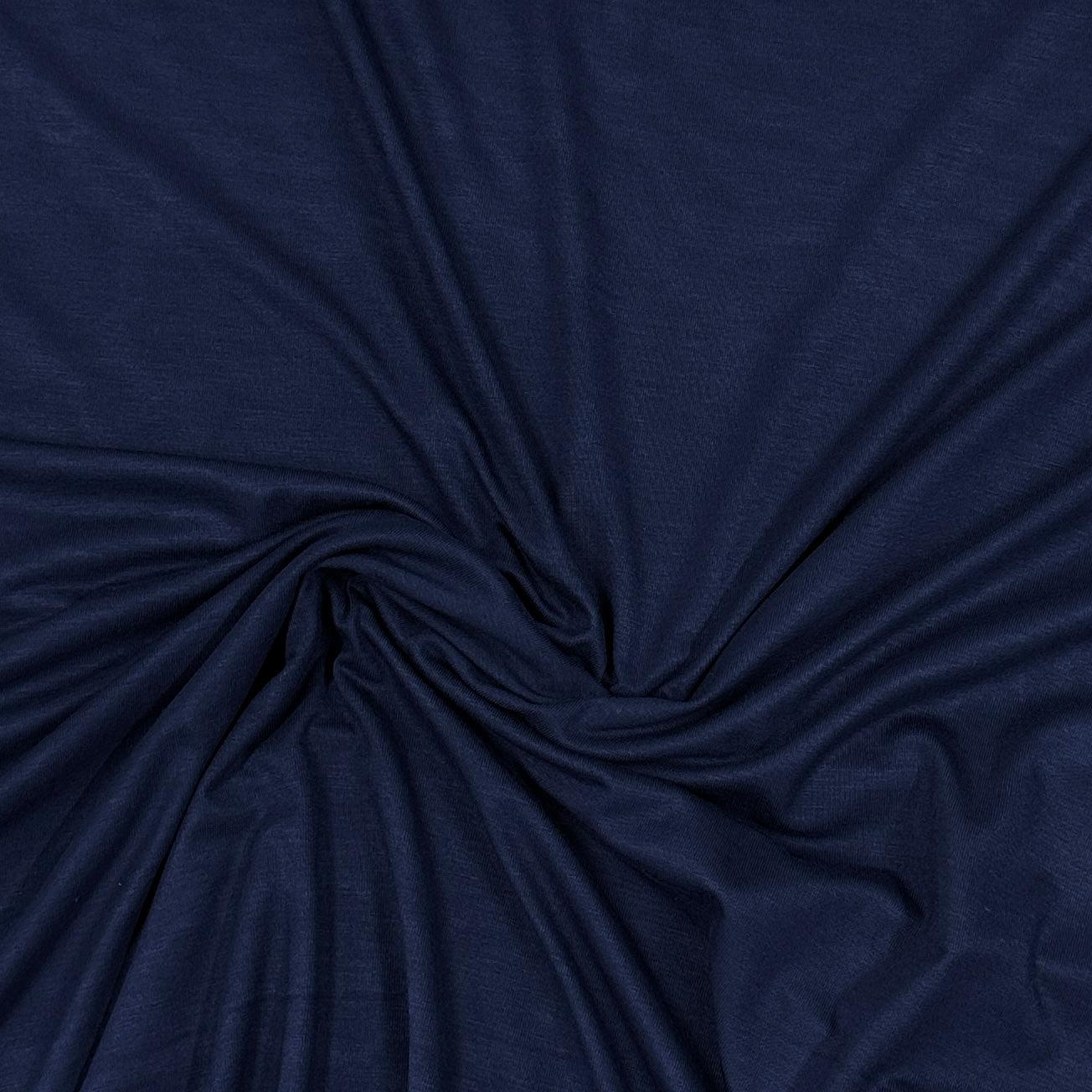 Navy Bamboo/Spandex Jersey Fabric - 200 GSM - Nature's Fabrics