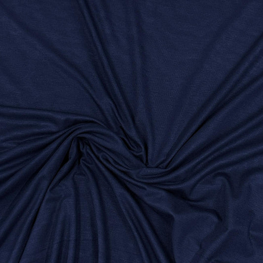 Navy Bamboo/Spandex Jersey Fabric - 200 GSM - Nature's Fabrics